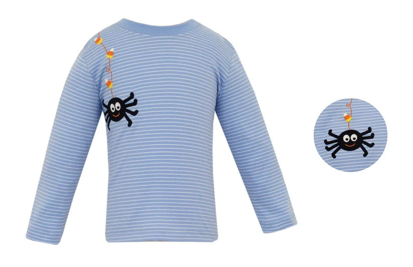 Spider Blue Stripe L/S T-Shirt