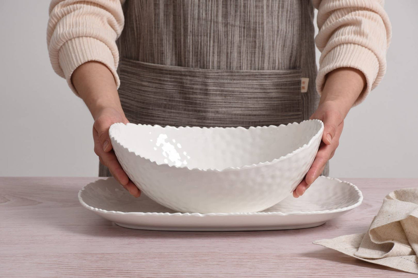 Waves Large Oval Bowl