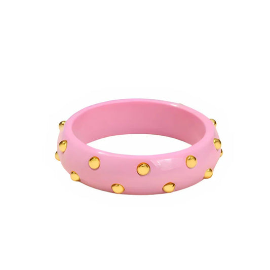 Studded Bangle - Light Pink