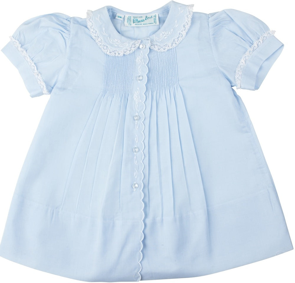 Scalloped Trim Slip Dress - Blue