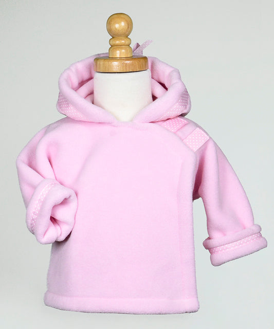 Warmplus Fleece Jacket - Light Pink w/Dots
