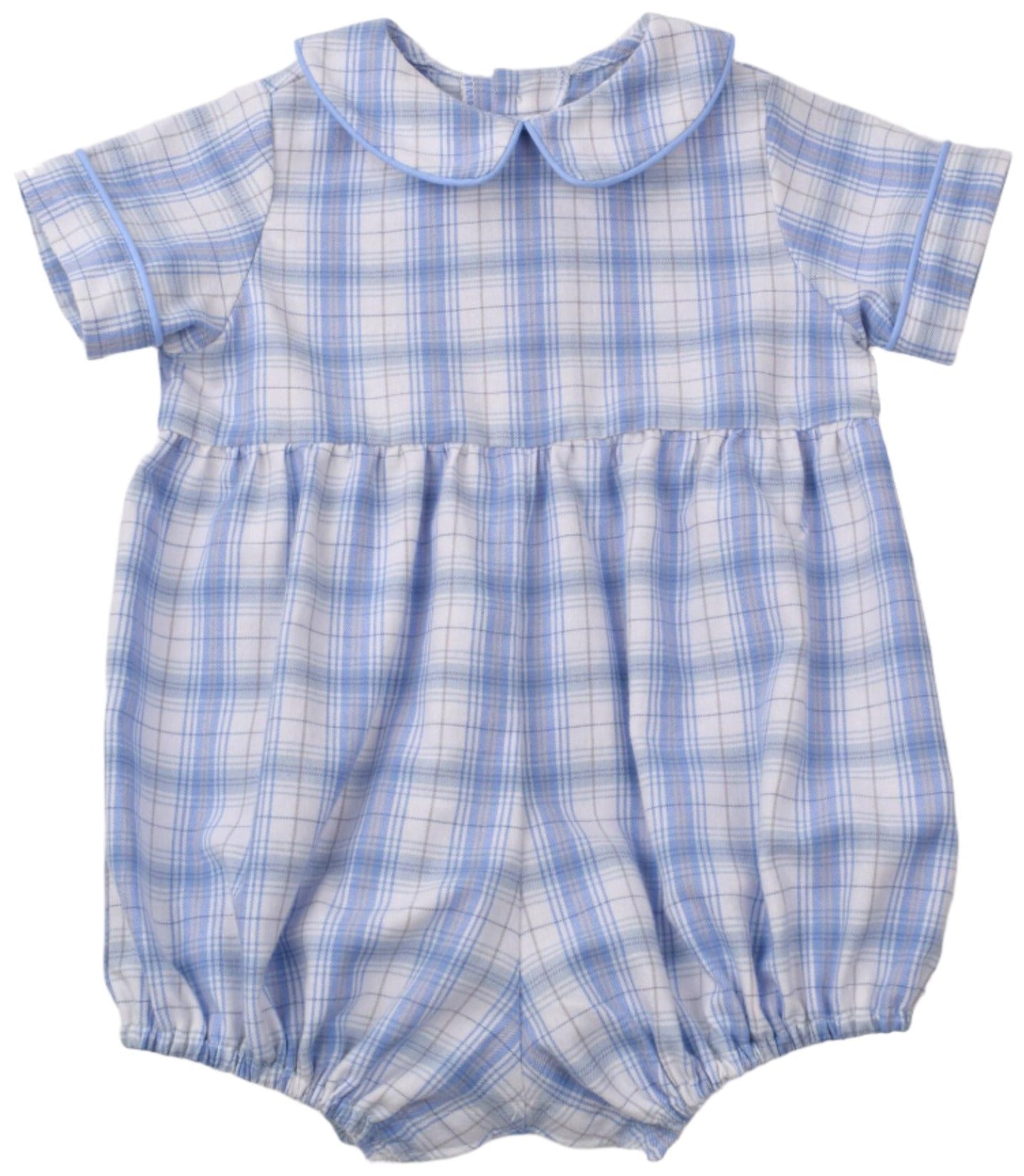 Blue & Tan Plaid Bubble