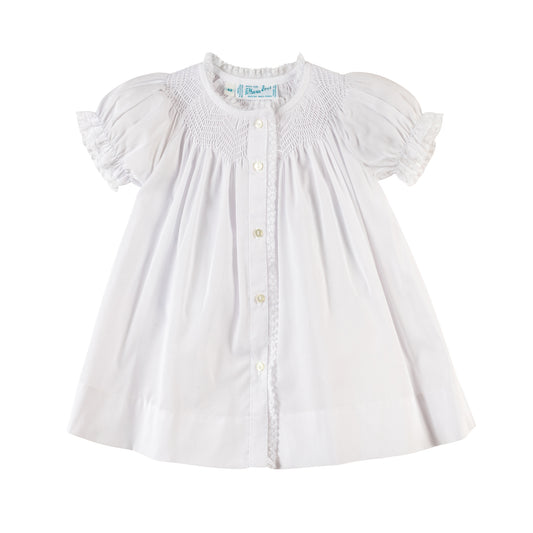 White Classic Smocked Daygown