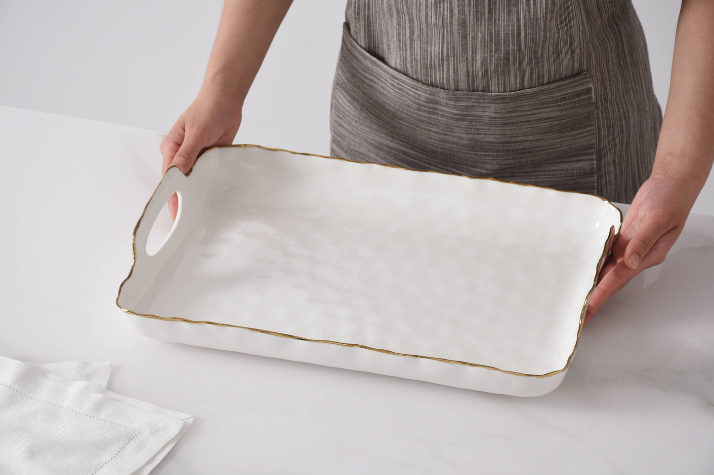 Portofino Rectangular Tray with Handles