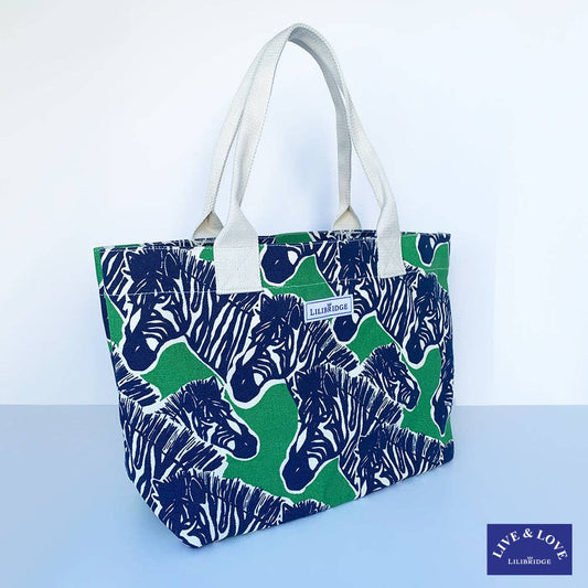 The Live and Love Tote, Abstract Zebra