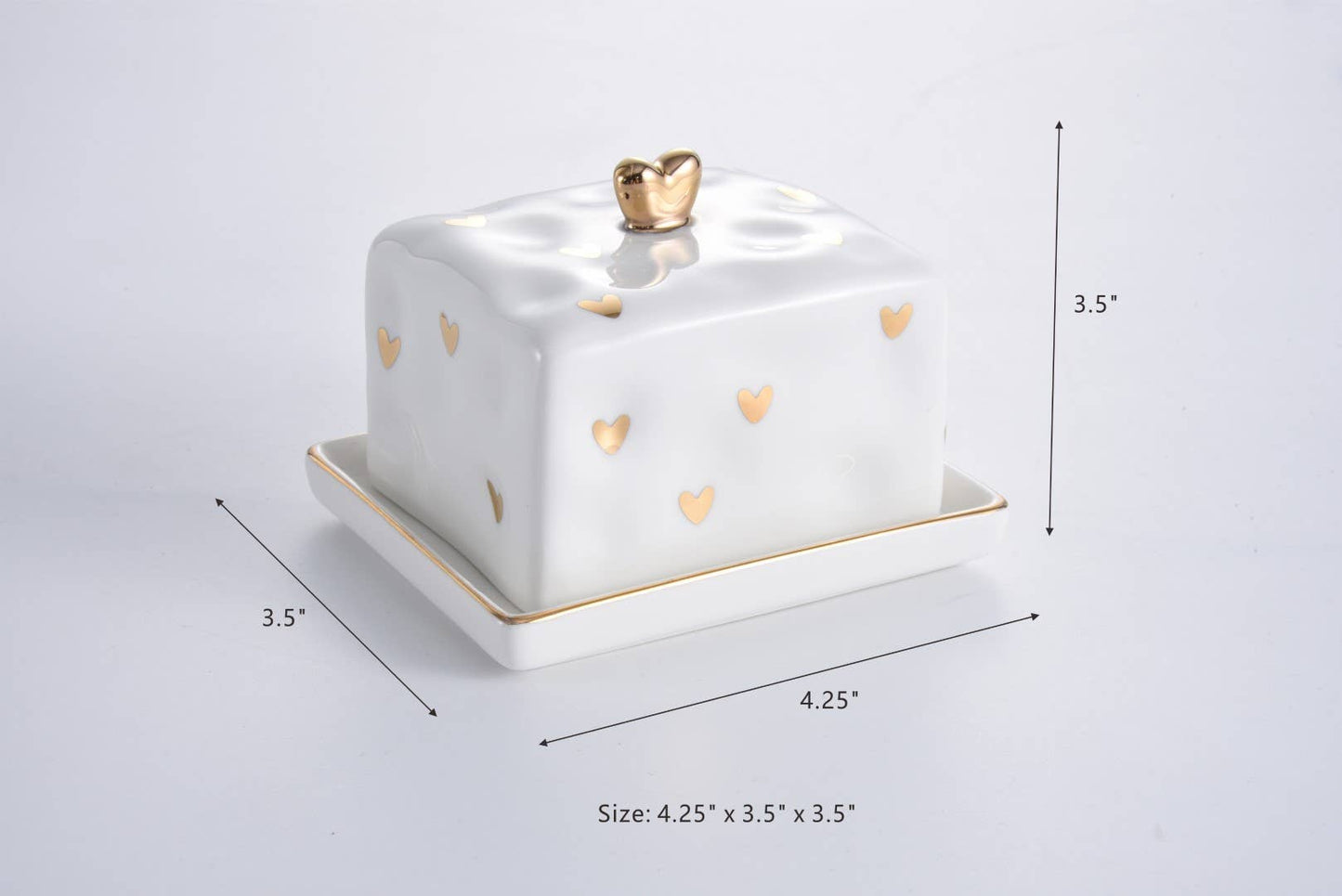 Heart Covered Butter Dish