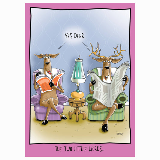 Yes Deer Anniversary Card