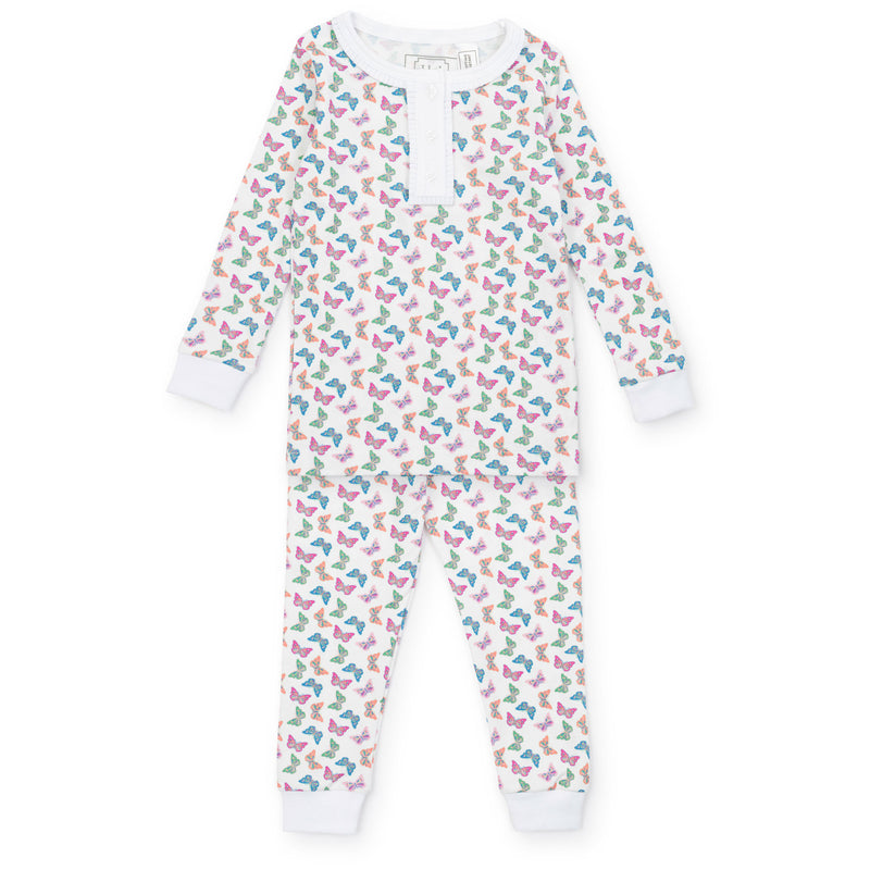 Alden Girls Pajama Pant Set - Bright Butterflies