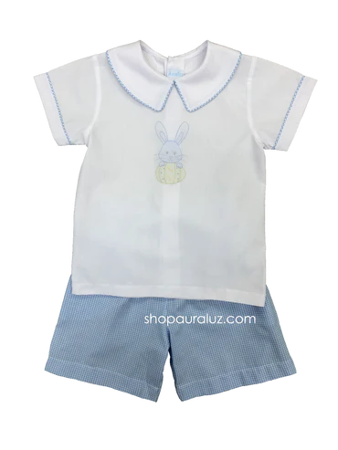 Blue Check Bunny 2 Piece Set