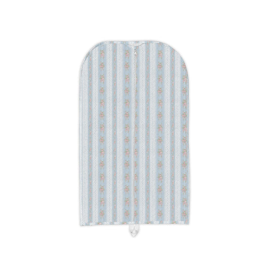 Bella Stripe Blue Quilted Garment Bag