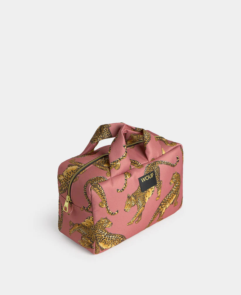 Blush Leopard Large Toiletry Bag