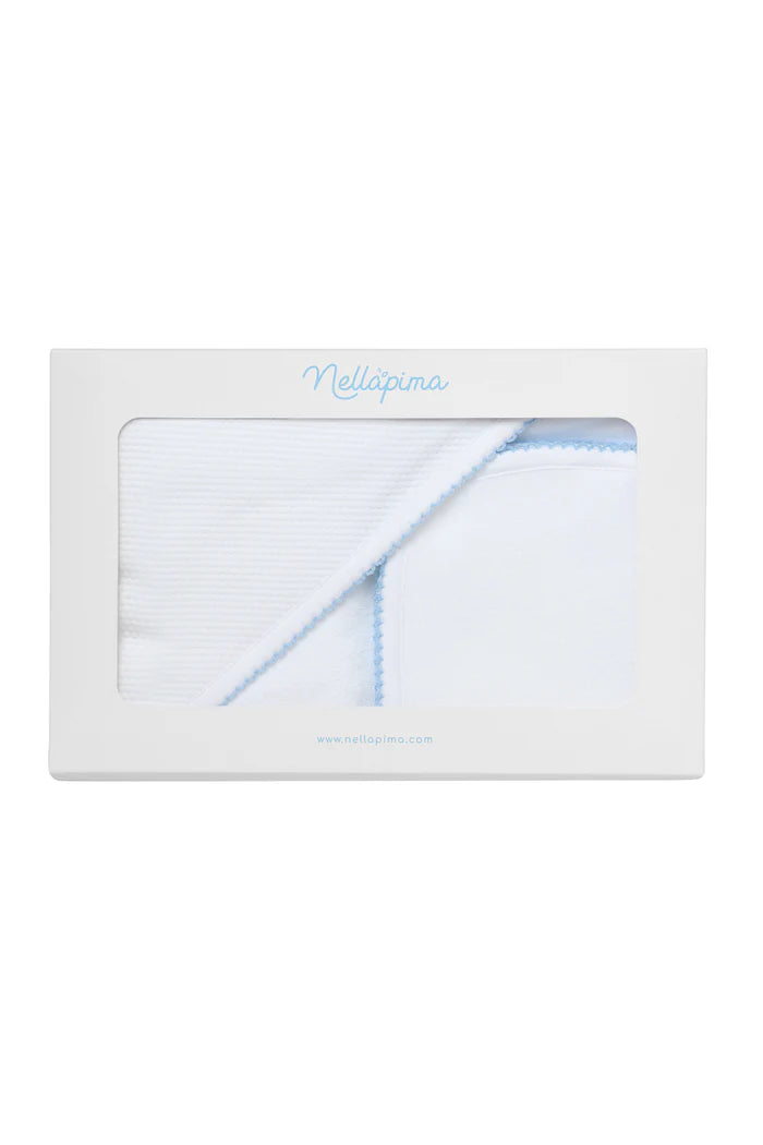 White Bubble Hooded Baby Towel
