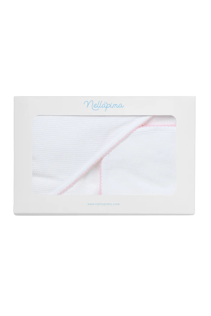 White Bubble Hooded Baby Towel
