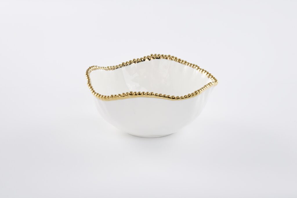 Salerno Gold Large Salad Bowl