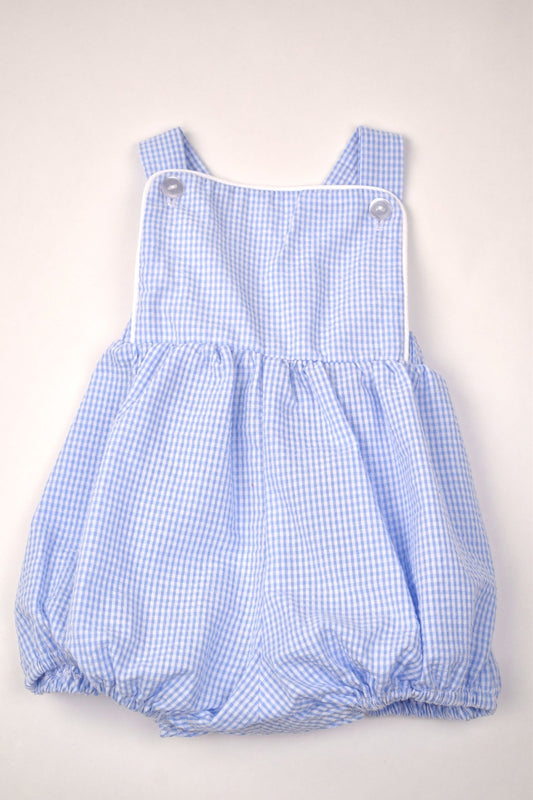 Blue and White Gingham Boy Bubble