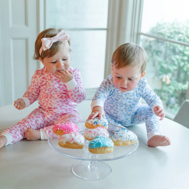 Parker Boys' Zipper Pajama - Confetti Hearts Blue