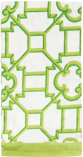 Garden Trellis Cloth Dinner Napkin in Green ~ 4 per set