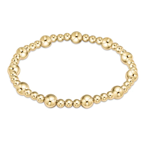 Classic Sincerity 6mm Bead Bracelet - Gold