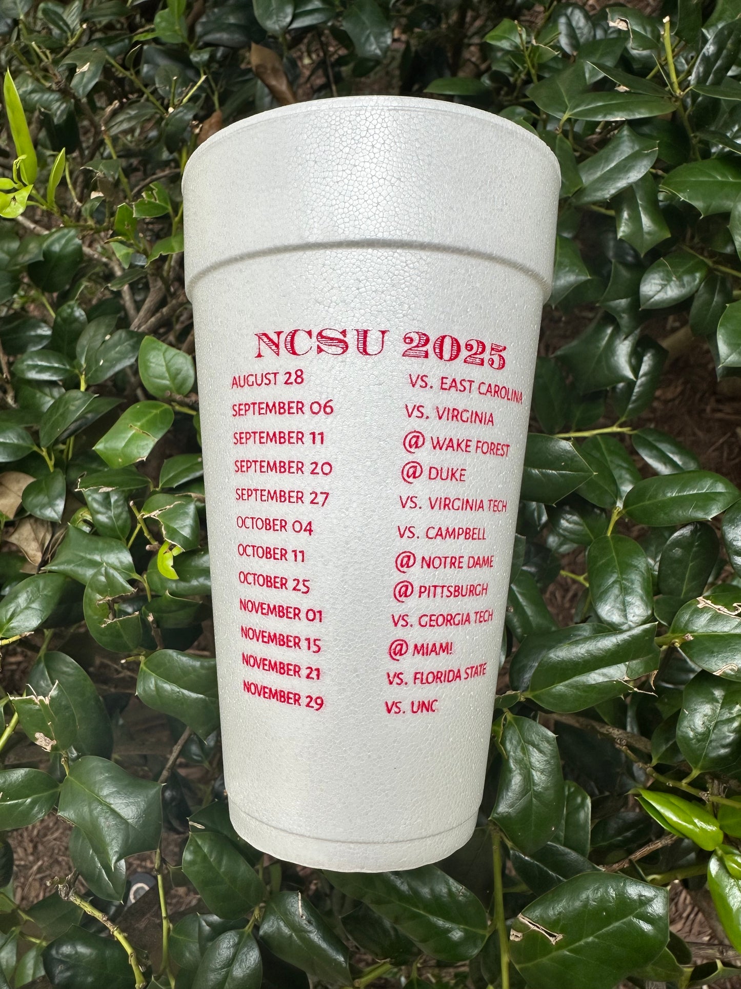 NCSU Stadium 20oz Foam Cups Qty 25