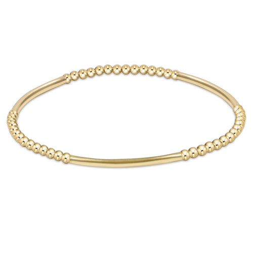 Bliss Bar Pattern 2.5mm Gold Bracelet