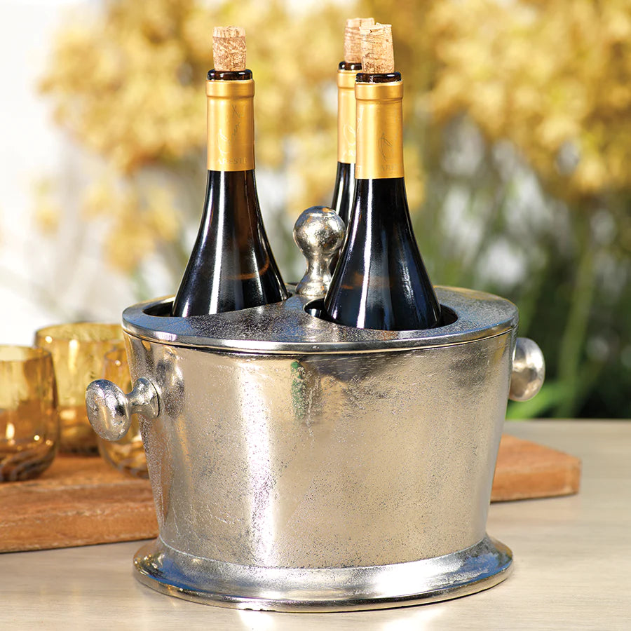 Aluminum Three Wine Bottle Holder