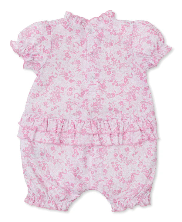 Pink Floral Short Playsuit