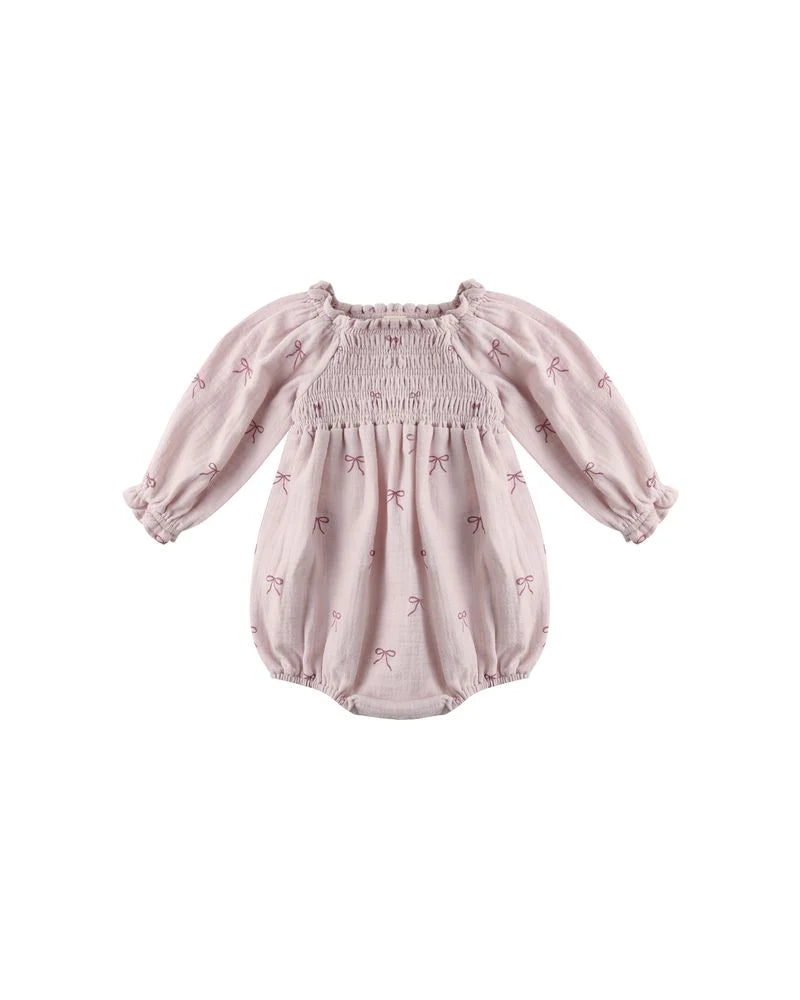 L/S Romper-Bows