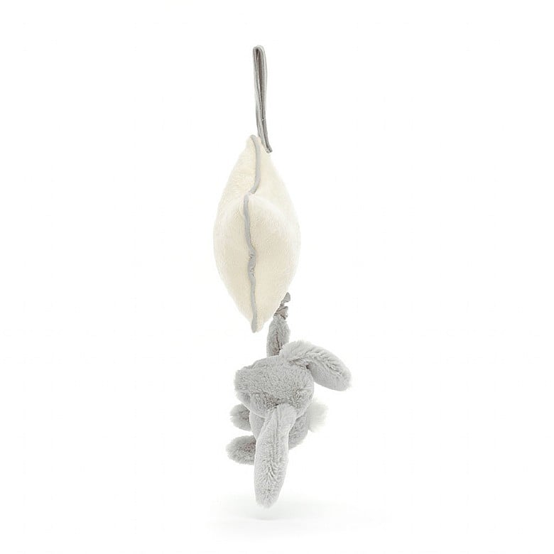 Bashful Silver Grey Bunny Musical Pull