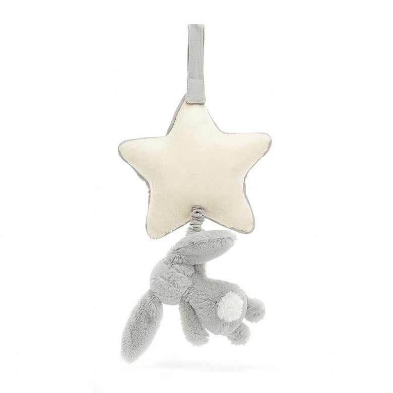 Bashful Silver Grey Bunny Musical Pull