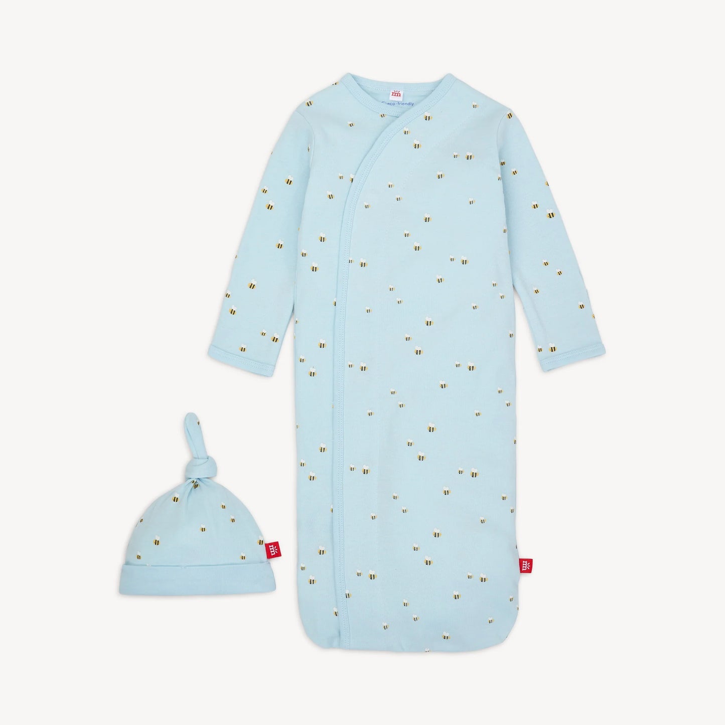 Honey Hill Organic Cotton Sleeper Gown and Hat Set