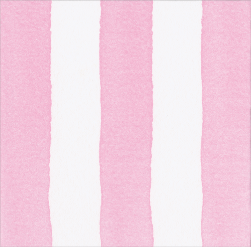 Cafe Stripe Light Pink-Paper Linen Cocktail Napkin