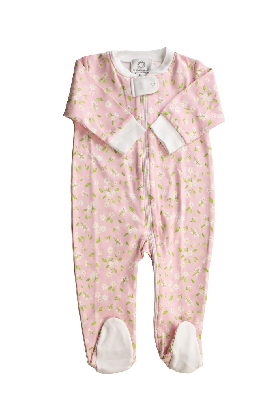 Pink Petal Zip Footie
