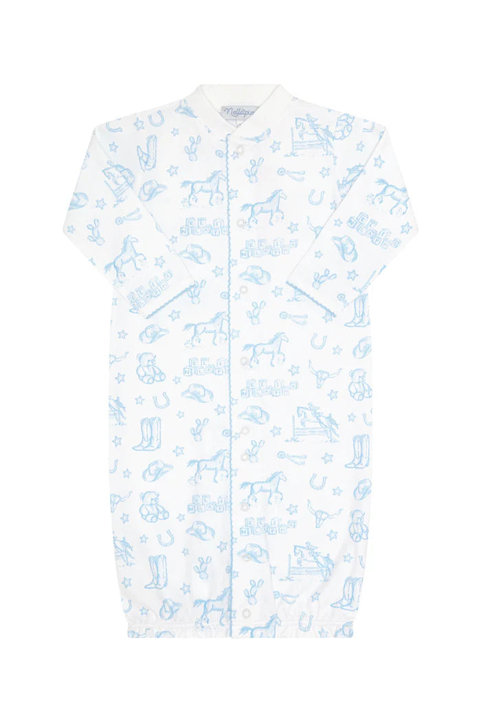 Blue Lone Star Toile Converter Gown