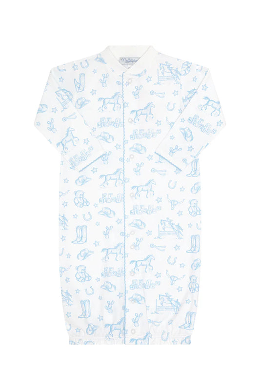 Blue Lone Star Toile Converter Gown