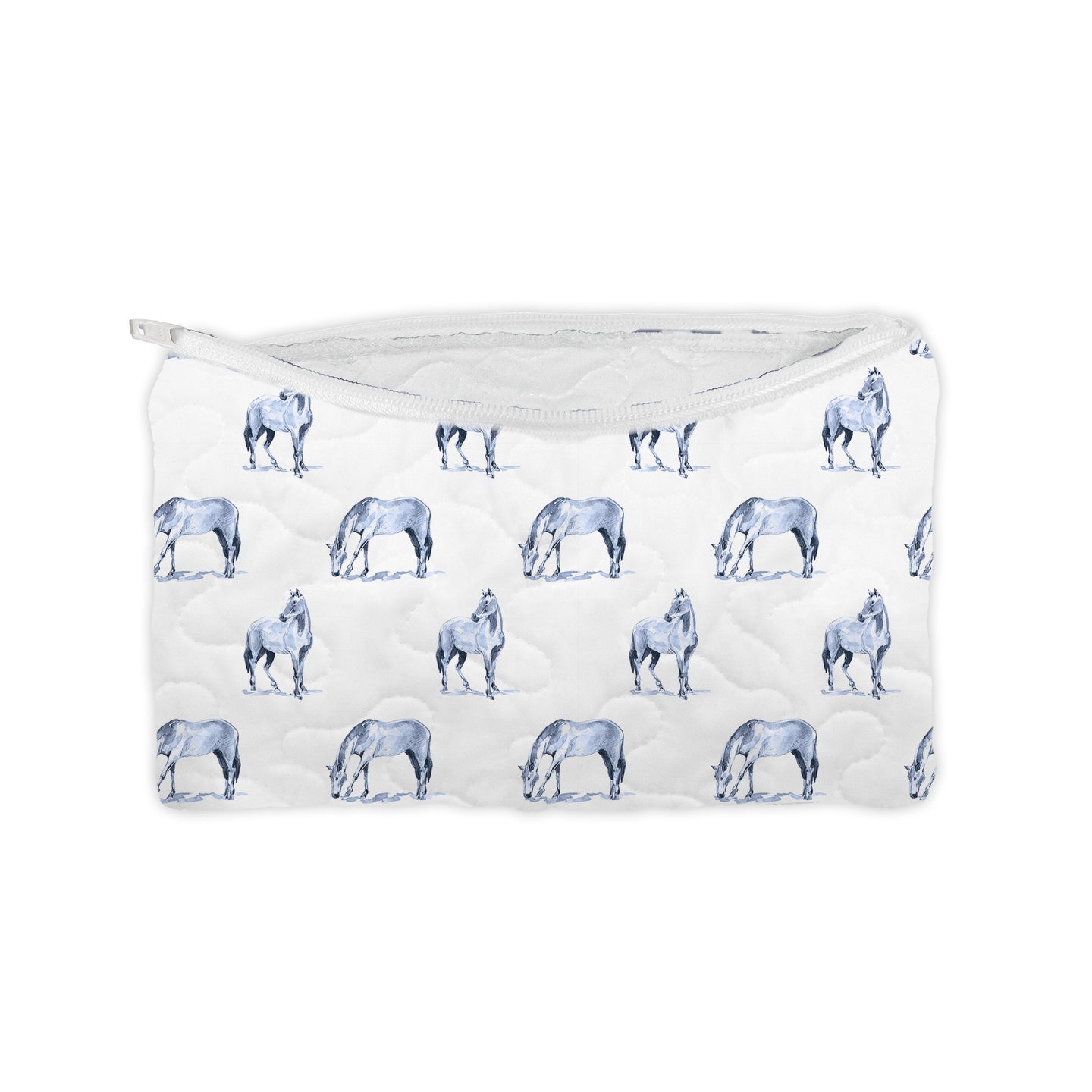 Horses Quilted Makeup Bag
