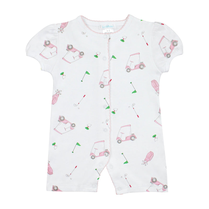 Golf Game Romper Pink