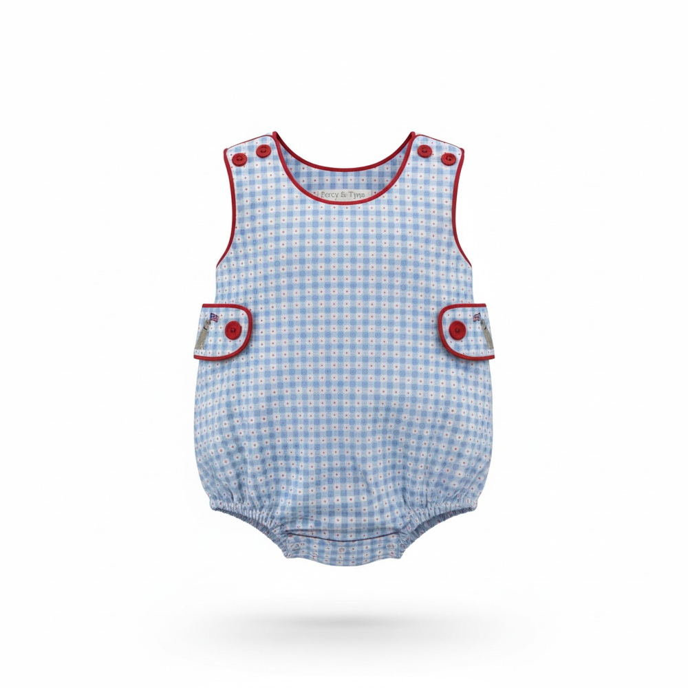 Tab Shep Bubble-Patriotic Plaid