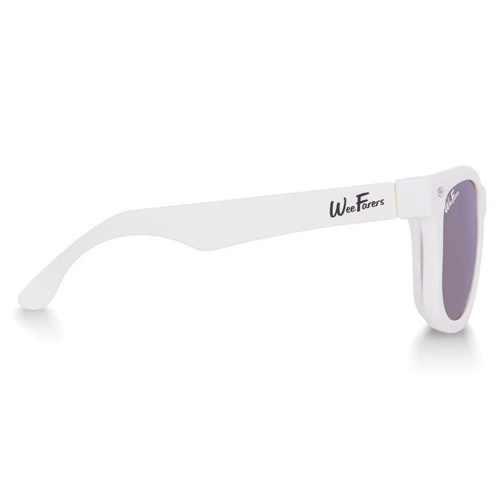 White w/ Purple Polarized Sunglasses