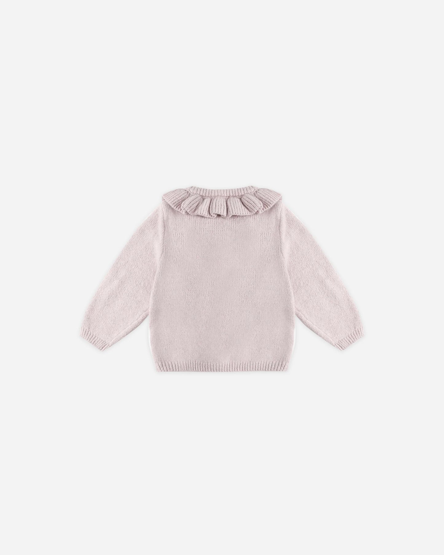 Lilac Ruffle Collar Cardigan
