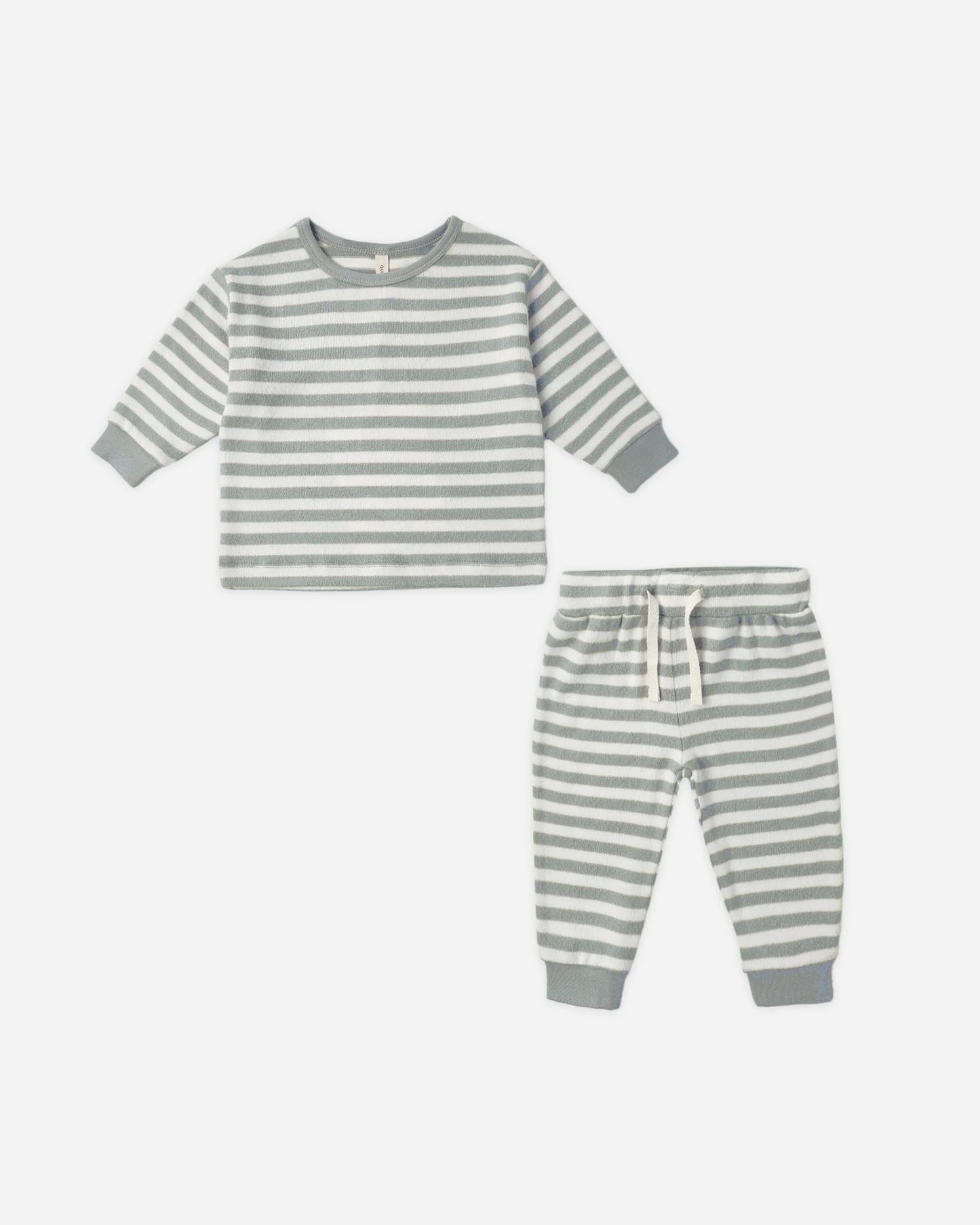 Cozy Pant Set || Blue Stripe