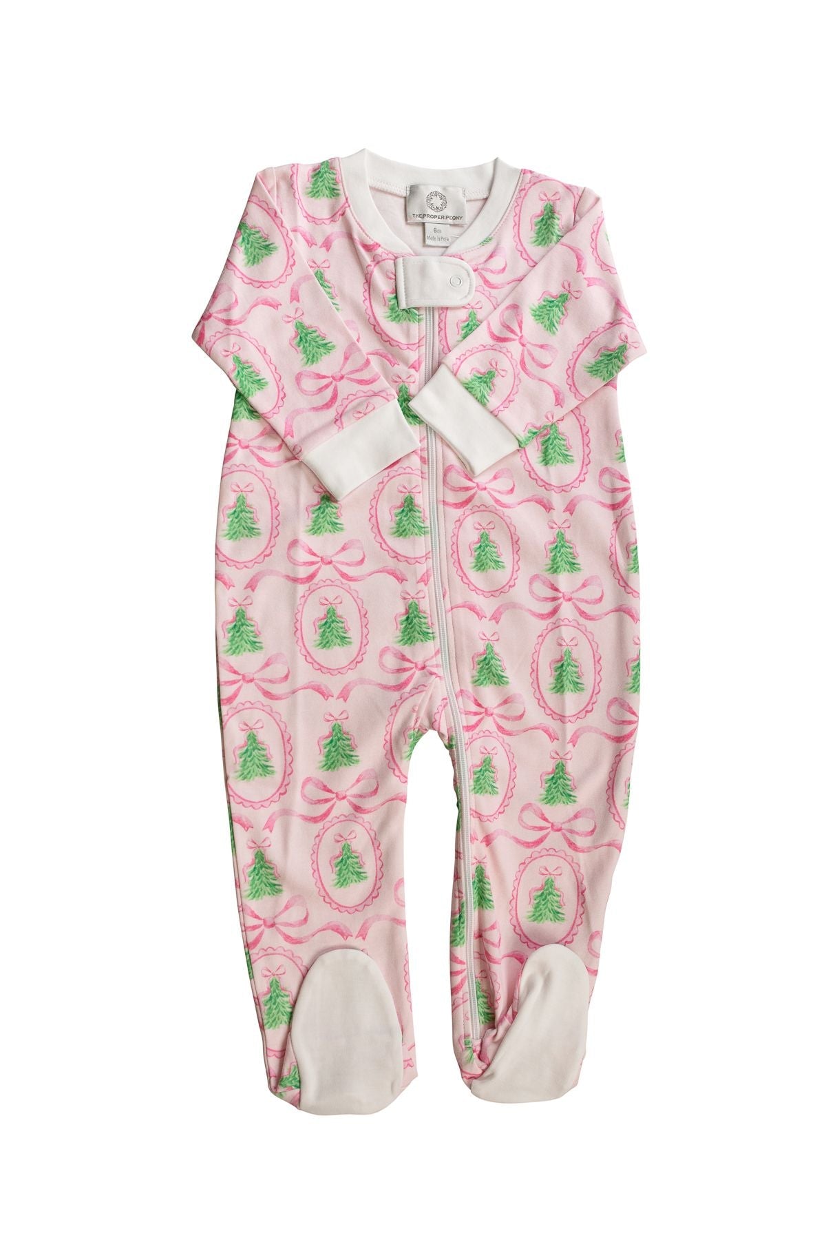 Pink Tannenbaum Zip Footie