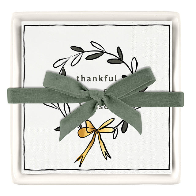 Napkin Tray + Napkin-Thankful