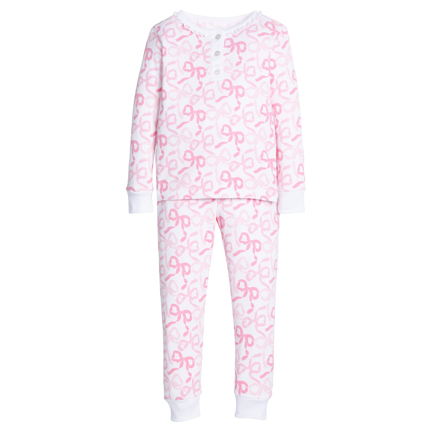 Ruffled Printed Jammies - Bows and Ribbons