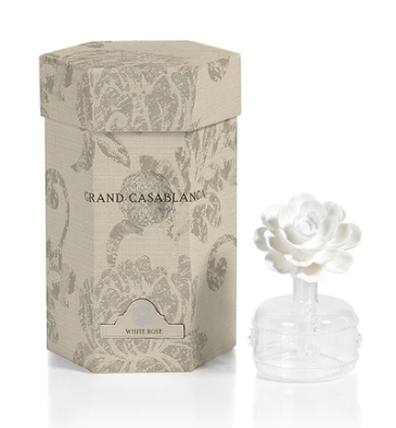 Grand White Rose Porcelain Diffuser