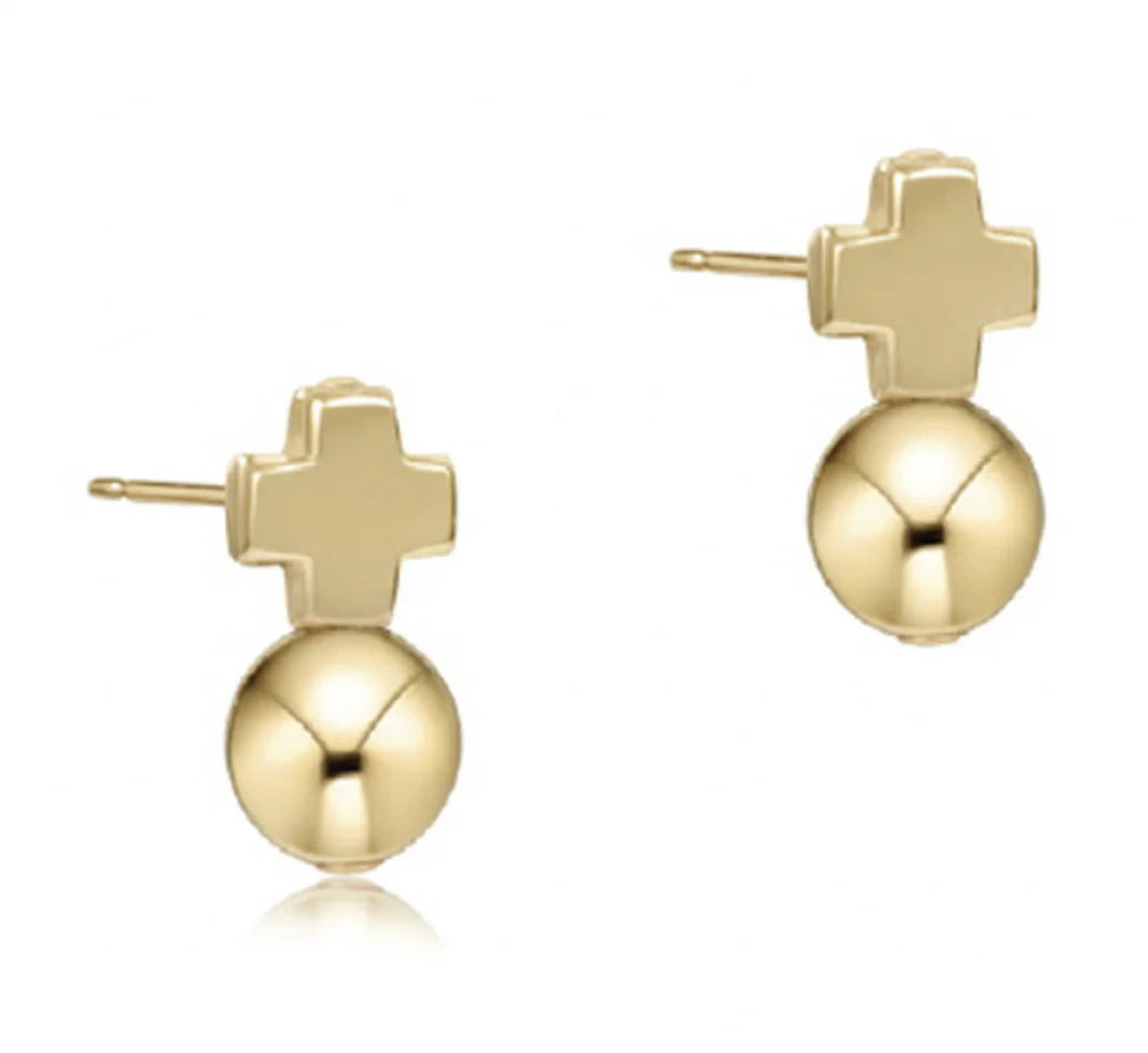Signature Cross Gold Stud - Classic Gold