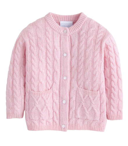 Classic Cashmere Blend Cardigan - Light Pink