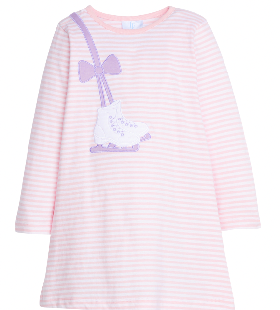 Ice Skate Applique T-Shirt Dress