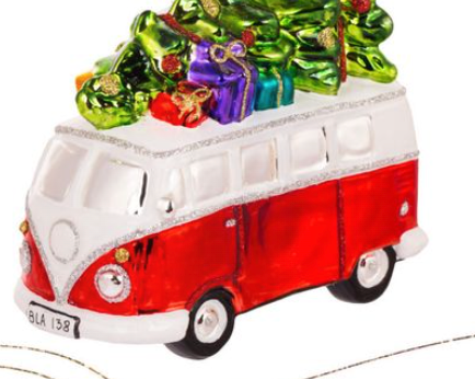 Retro Van with Christmas Tree