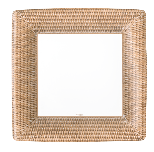 Grosgrain Rattan Square Plate