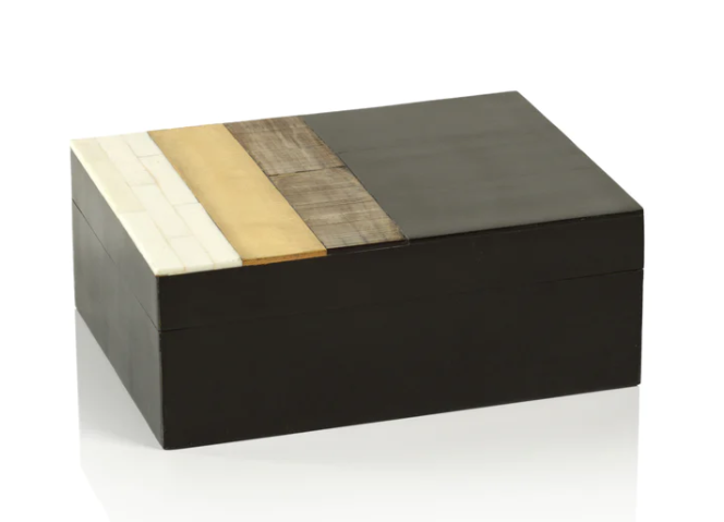 Benagil Shagrin Horn, Bone and Brass Box